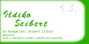 ildiko seibert business card